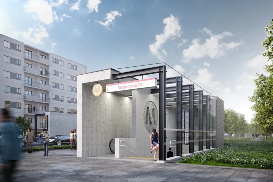 Stacja metra Chrzanów - wizualizacja