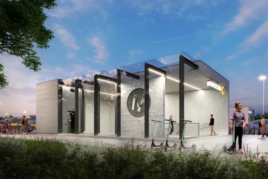 Stacja metra Karolin - wizualizacja