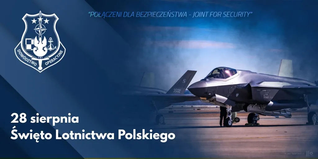 MON składa życzenia obrazkiem z F-35