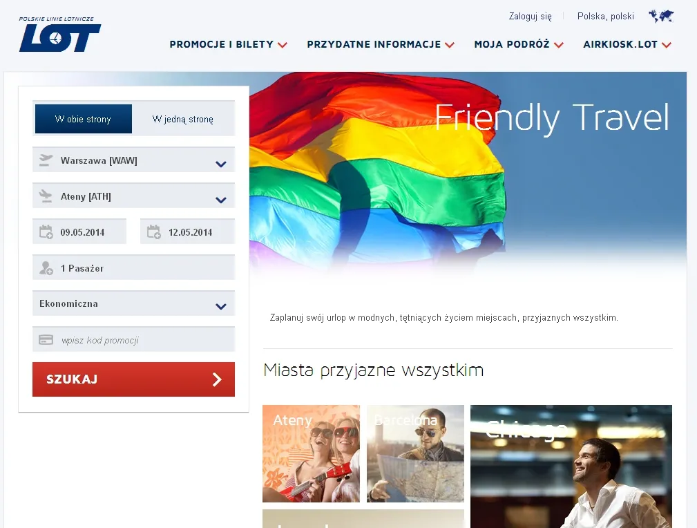 Pierwsza duża polska firma kieruje reklamę do gejów. LOT przeciera szlaki?