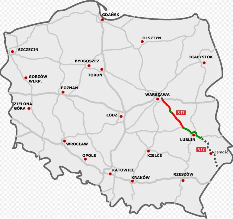 Lublin coraz bliżej Warszawy. Ruszyły prace na budowie odcinka trasy S17 [MAPA]