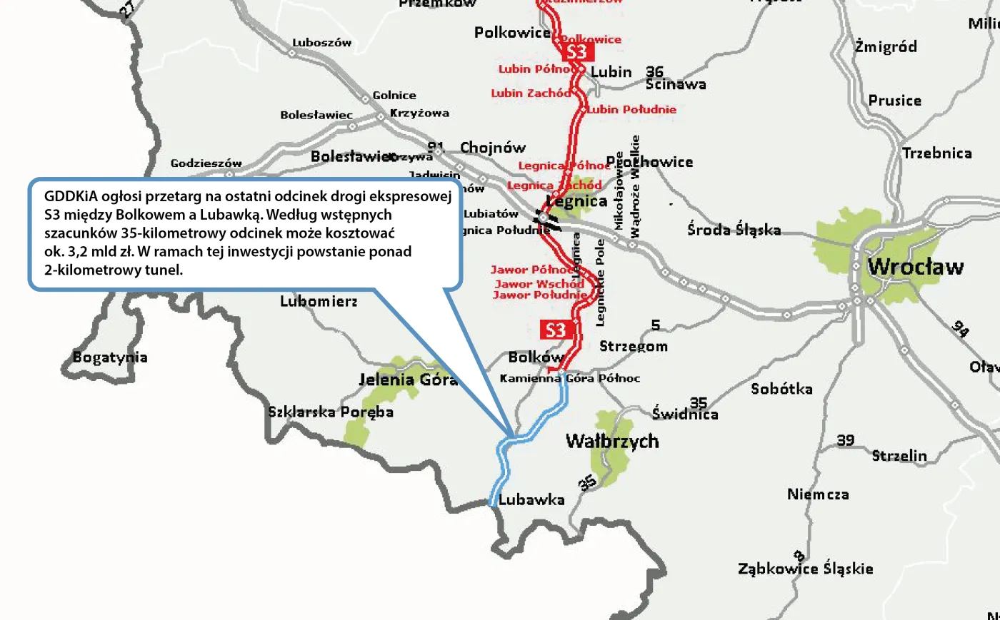Trasa S3 do Czech. Dziś przetarg na drogi i trudny odcinek w górskim terenie
