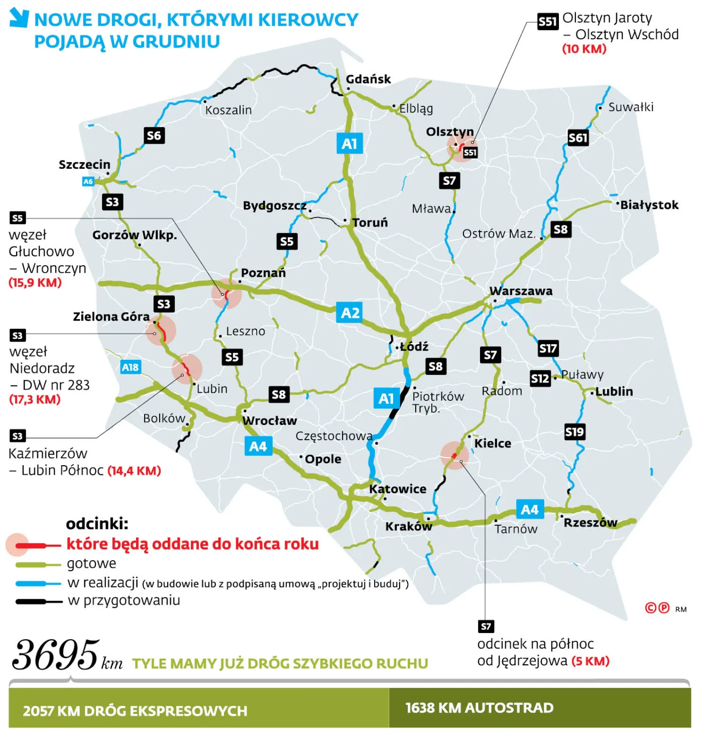 W tym roku padnie rekord pod względem nowych dróg. Doganiamy Wielką Brytanię [MAPA]