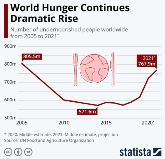 Świat jest coraz głodniejszy. Problem niedożywienia pogłębia się od 6 lat
