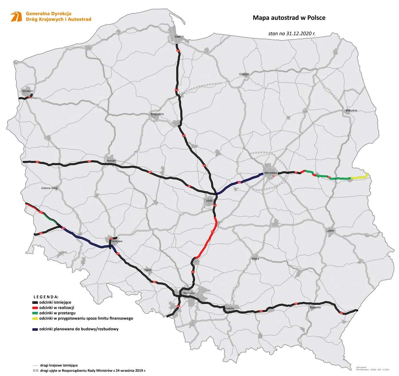 Adamczyk: Autostrada A2 powstanie do 2025 roku i zakończy realizację inwestycji autostradowych w Polsce [MAPA]