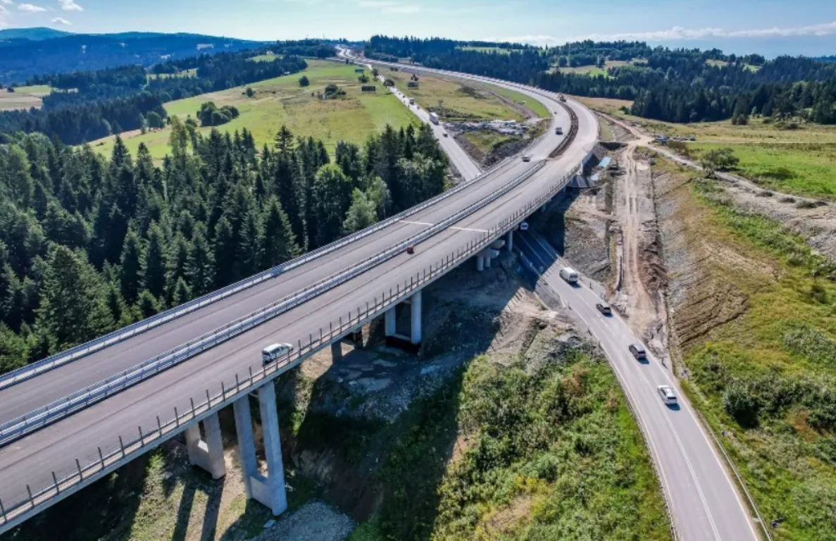 Zakopianka, odcinek Rdzawka- Nowy Targ