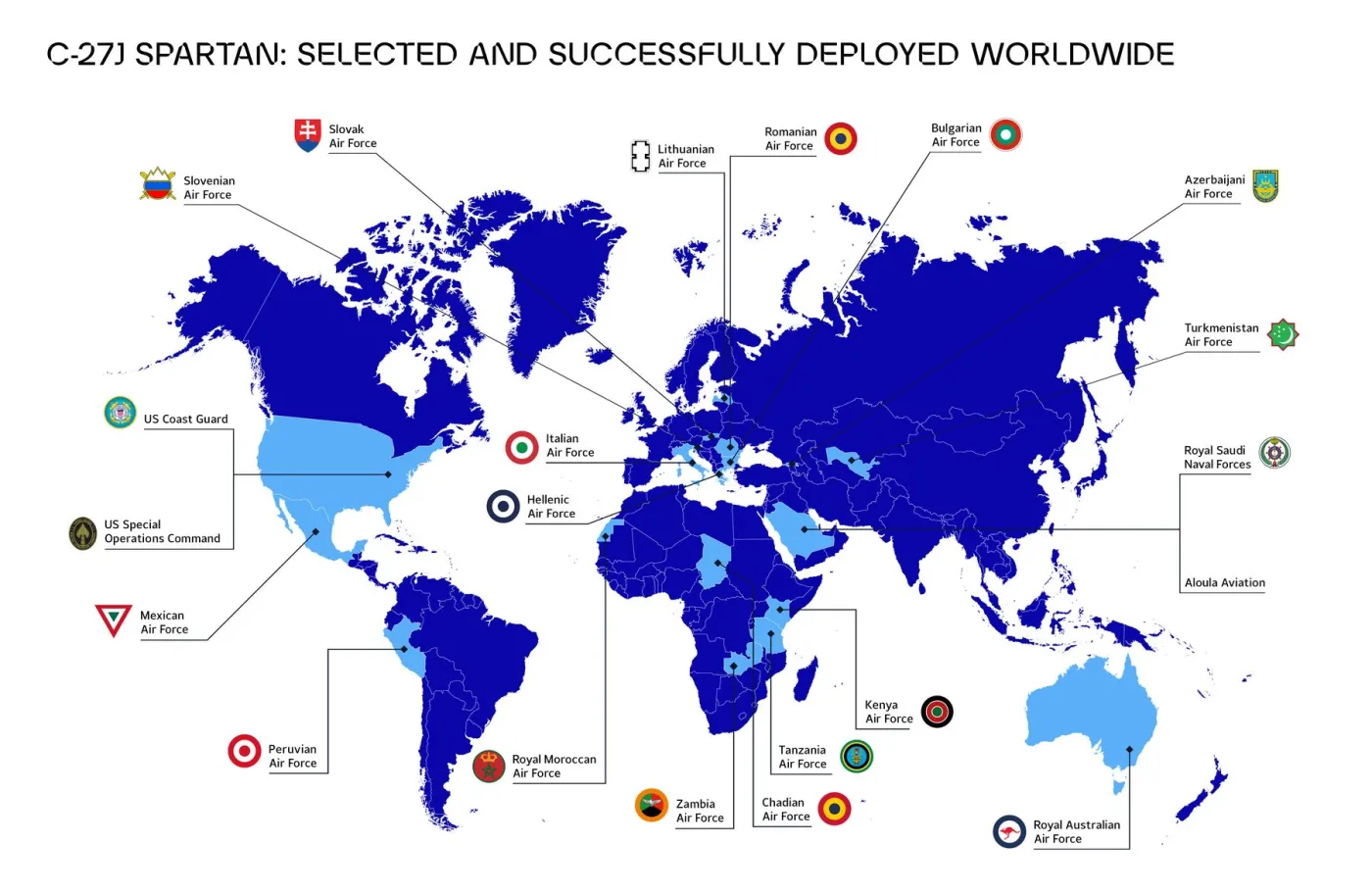 Leonardo pokazuje gdzie sprzedał C-27J
