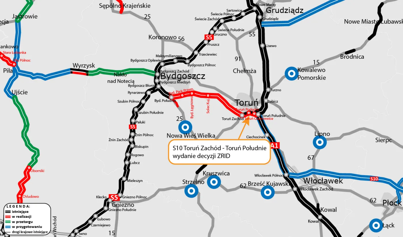 S10 Toruń Zachód - Toruń Południe - ZRID