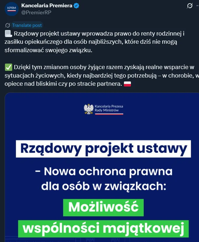 KPRM już ogłasza projekt nowej ustawy