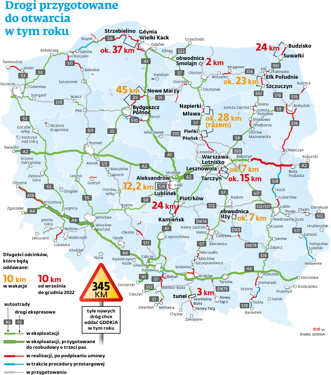 Będą nowe ekspresówki nad morze. Jakie drogi zostaną otwarte jeszcze w tym roku? [MAPA]