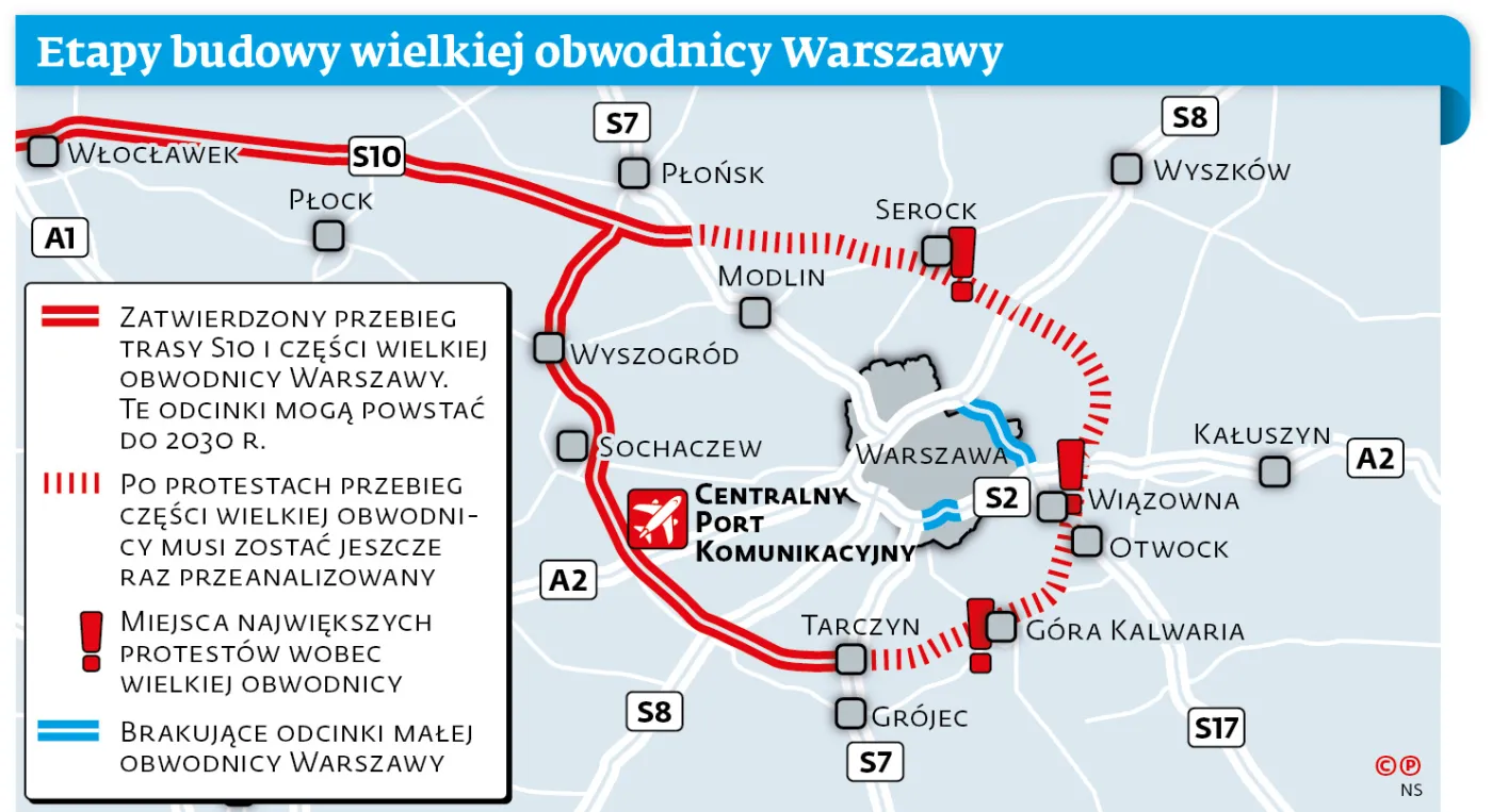 Obwodnica na pół gwizdka. Co dalej ze wschodnią częścią ringu wokół Warszawy?