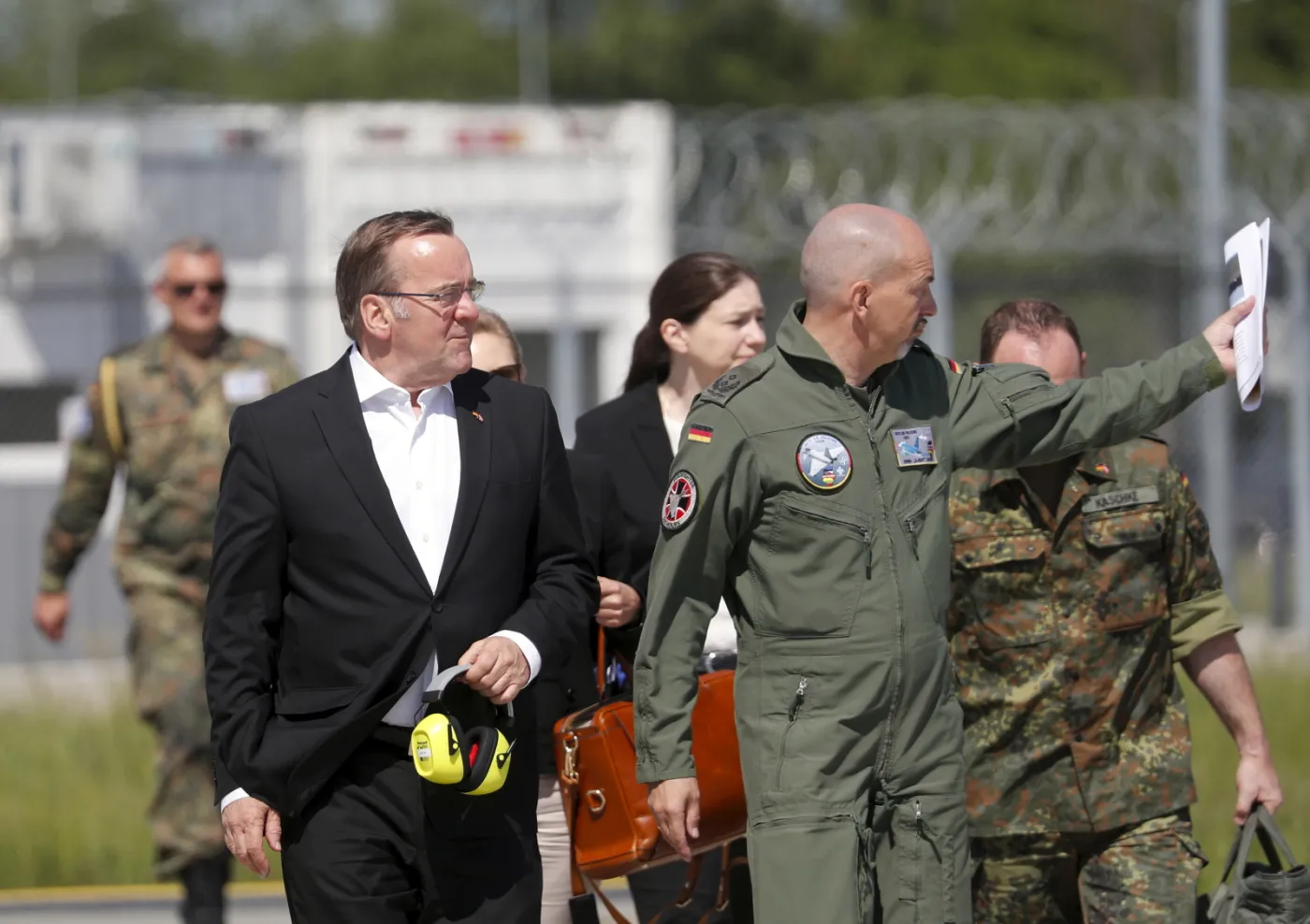 Boris Pistorius podczas wizyty na Litwie