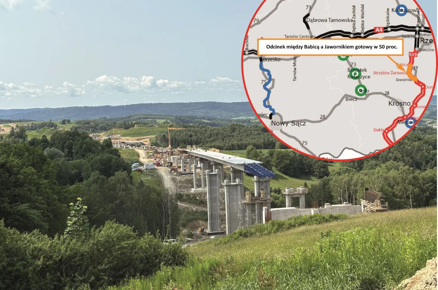 Ważna droga ekspresowa za 1,2 mld zł. Tak obecnie wygląda najwyższa estakada w Polsce [WIDEO]