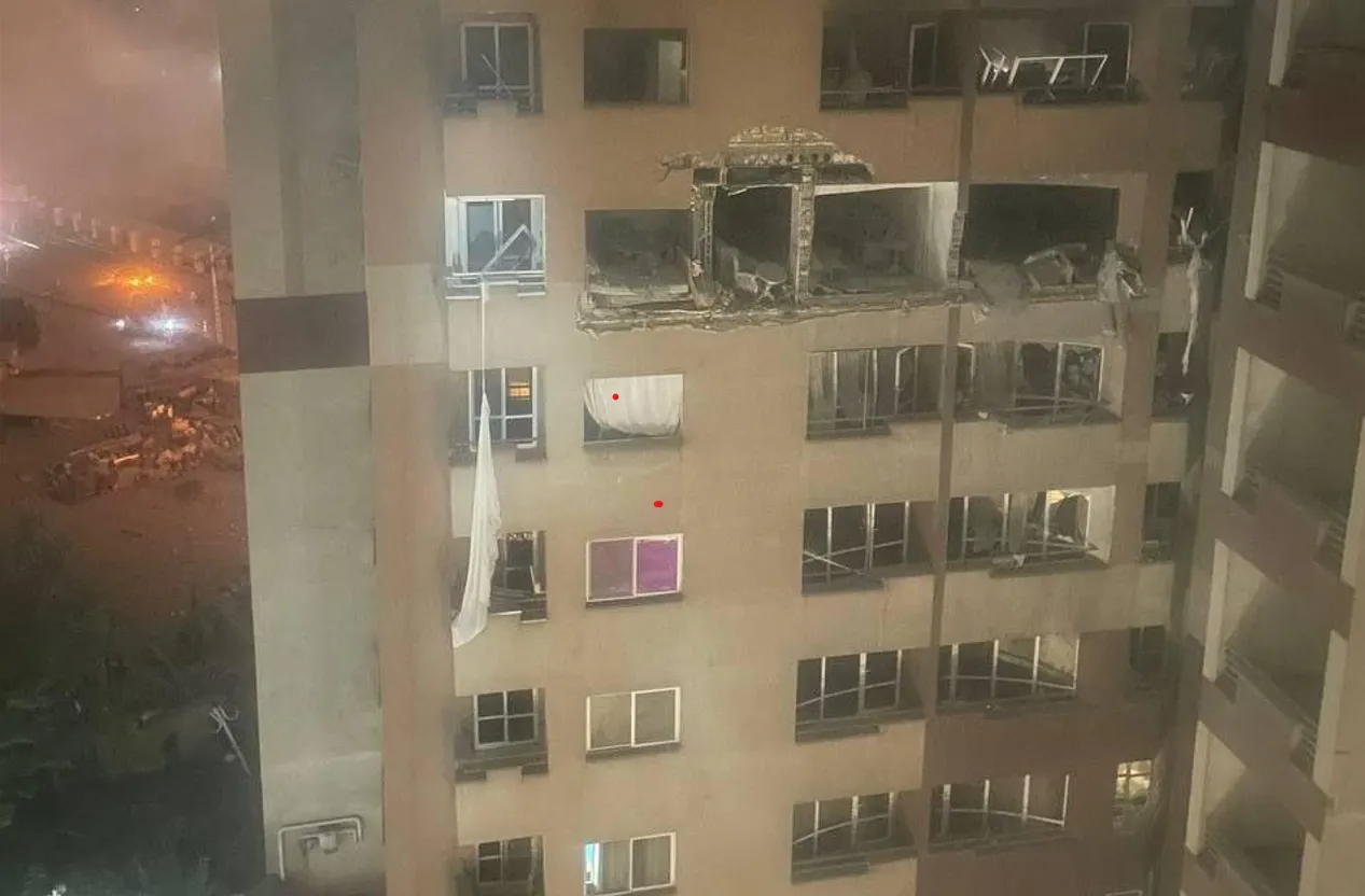 Atak na mieszkaniową dzielnicę Teheranu