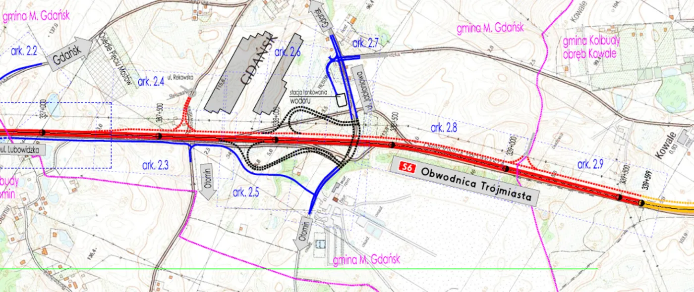 Węzeł Gdańsk Szadółki - projek nowego węzła