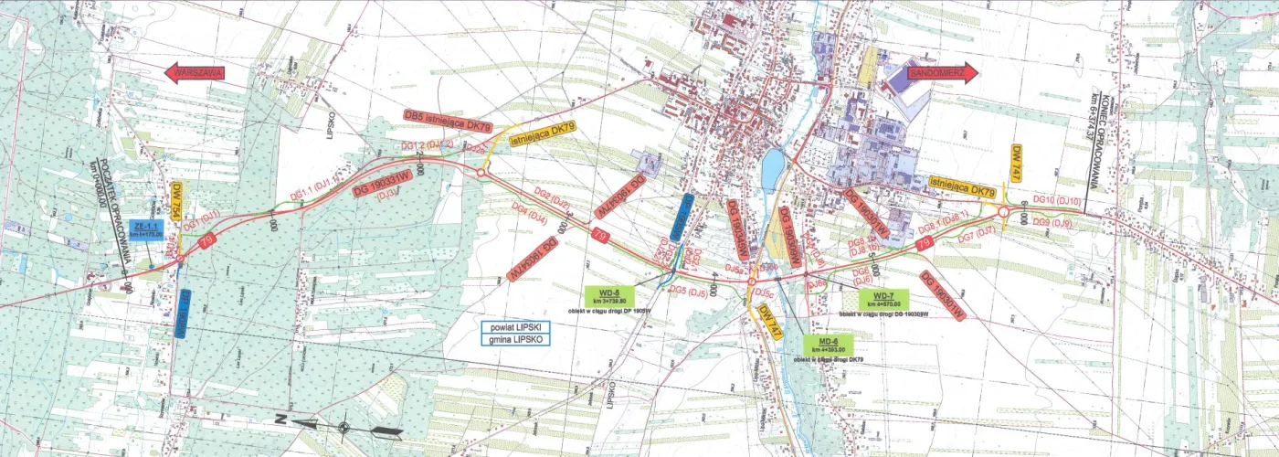 DK79 obwodnica Lipska - plan orientacyjny