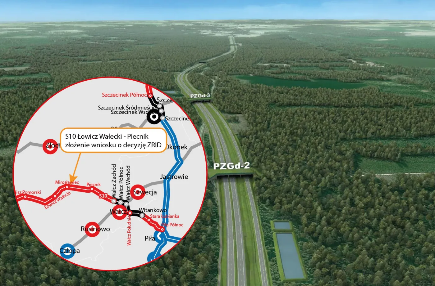 Budowa ważnej trasy na Pomorzu Zachodnim nabiera tempa. Jest wniosek dla kolejnego odcinka S10 [MAPA]
