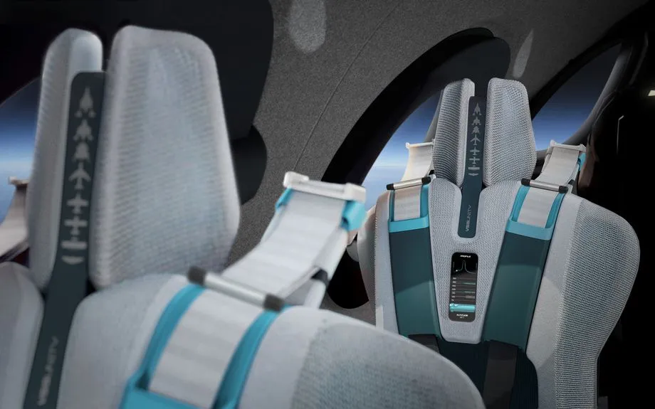 Wnętrze VSS Unity, źródło: Virgin Galactica