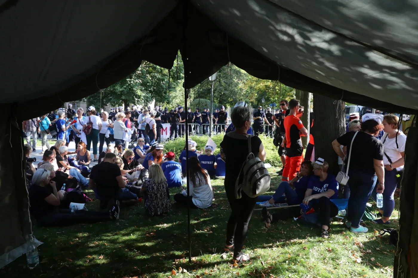Medycy protestowali przed kancelarią premiera