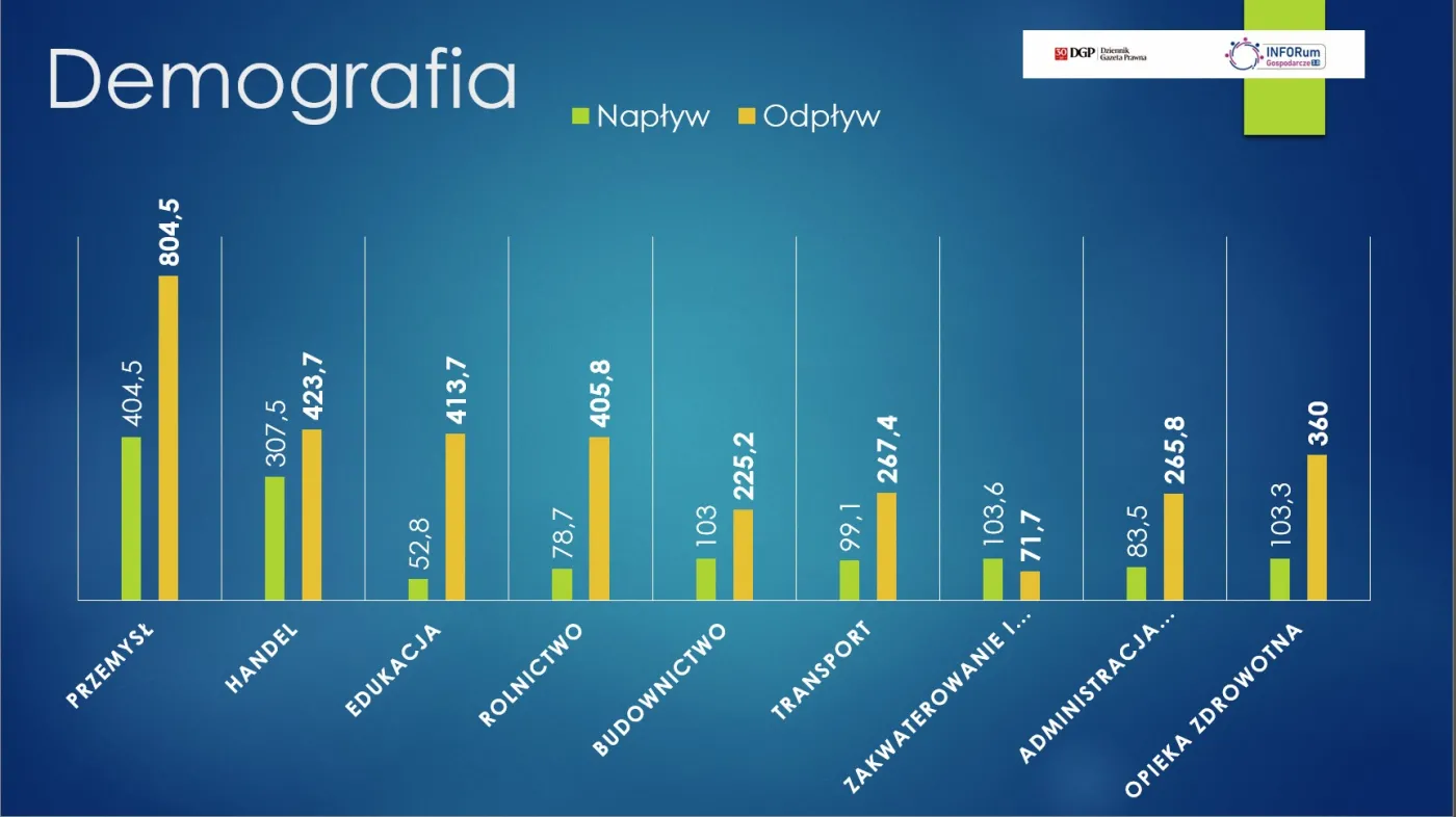 Demografia Polski. Ubytki osób z rynku pracy