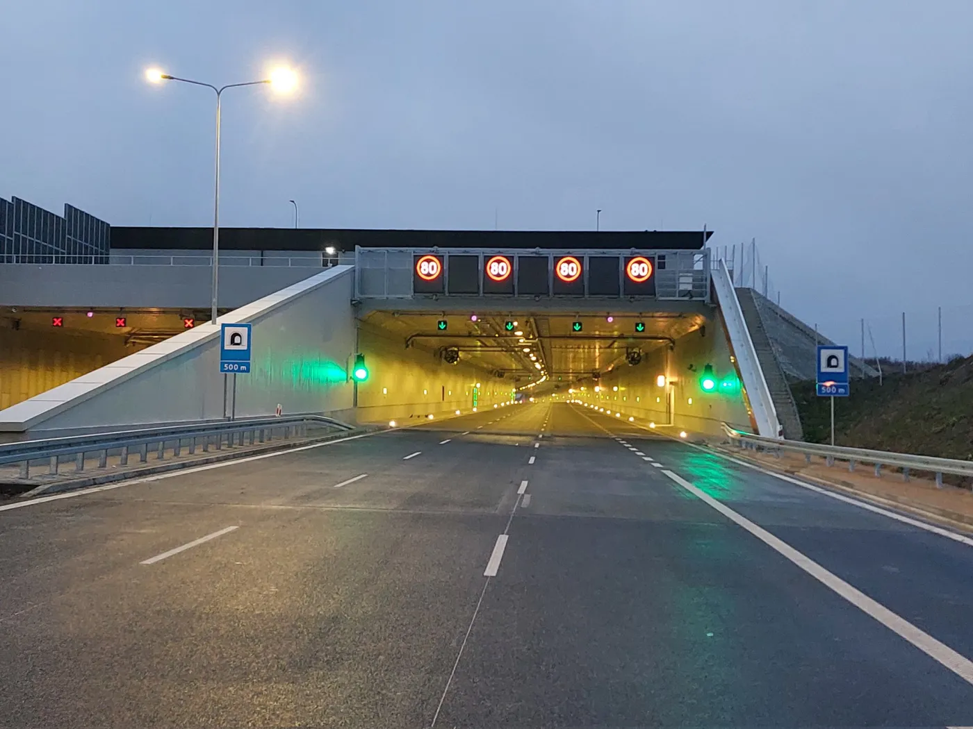 S52 Północna Obwodnica Krakowa - wlot tunelu