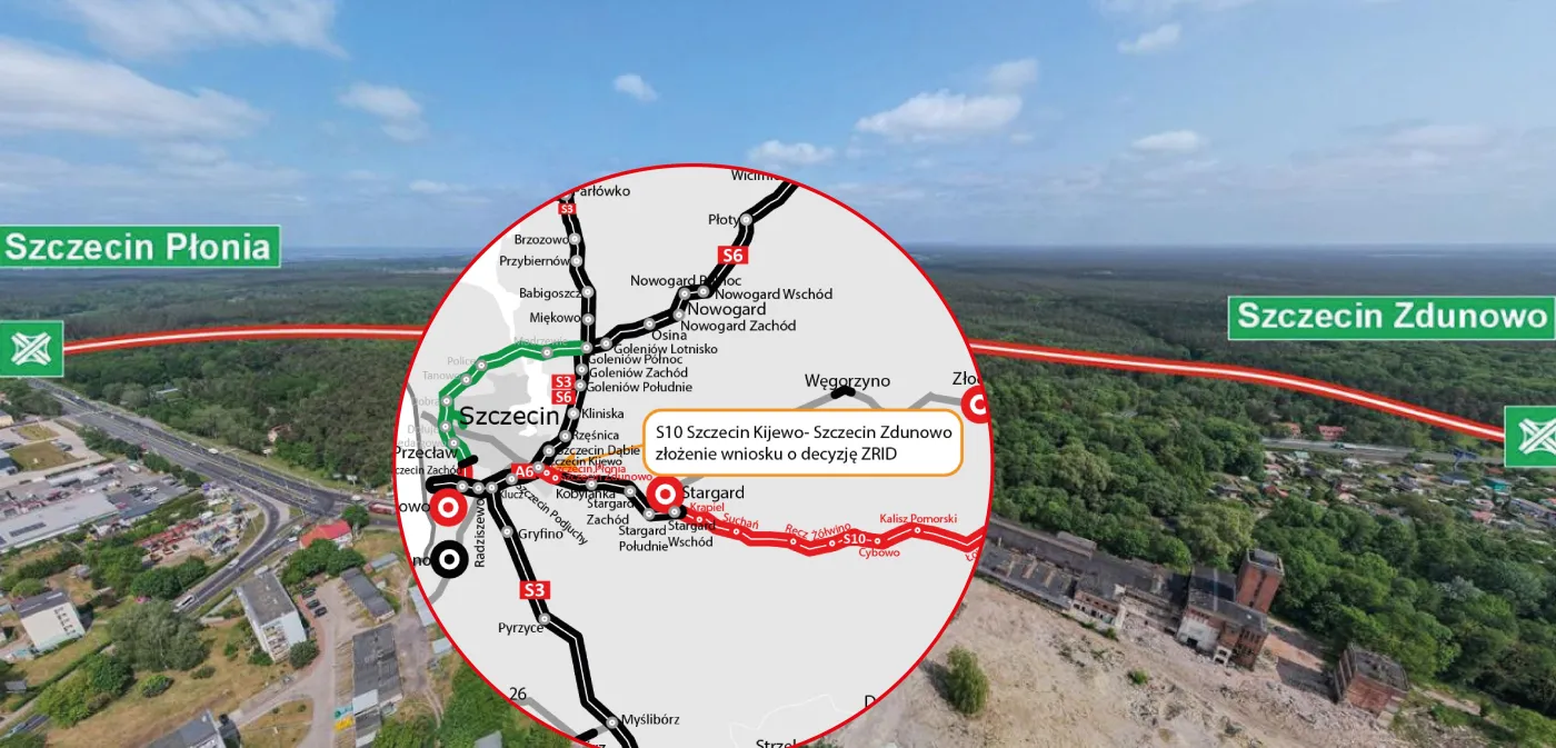 Ekspresowy wjazd do Szczecina. Wkrótce ruszy budowa ostatniego odcinka S10 na Pomorzu Zachodnim [MAPA]