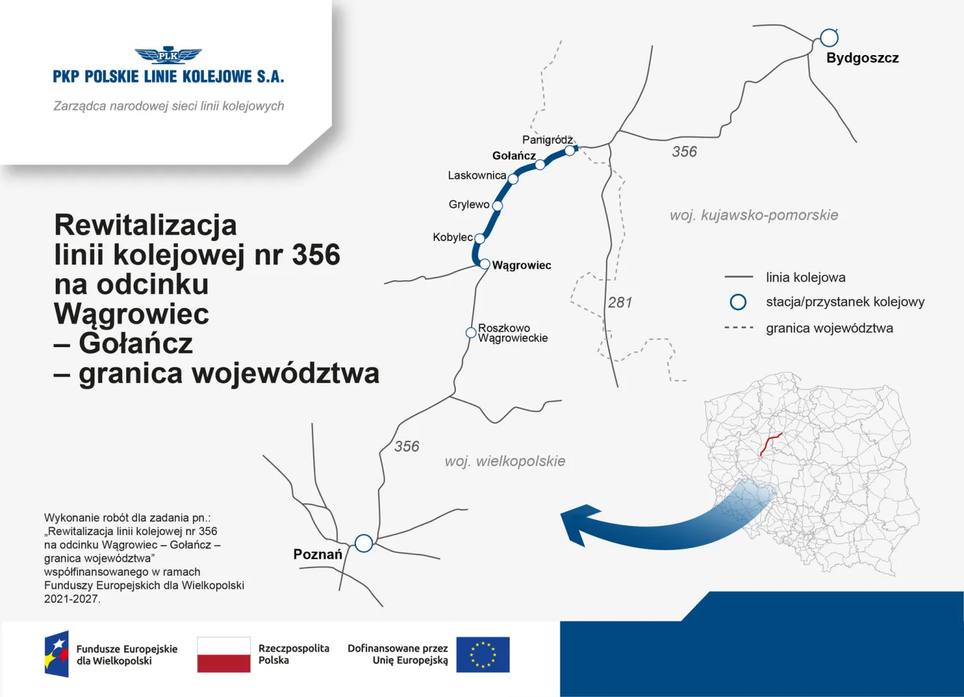 Trasa Wągrowiec - granica woj. Wielkopolskiego