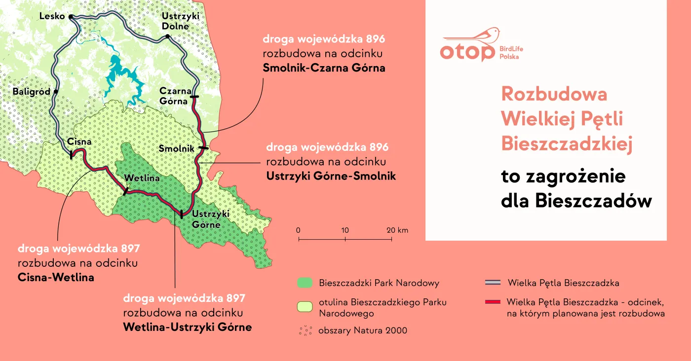 OTOP kontra rozbudowa drogi w Bieszczadach
