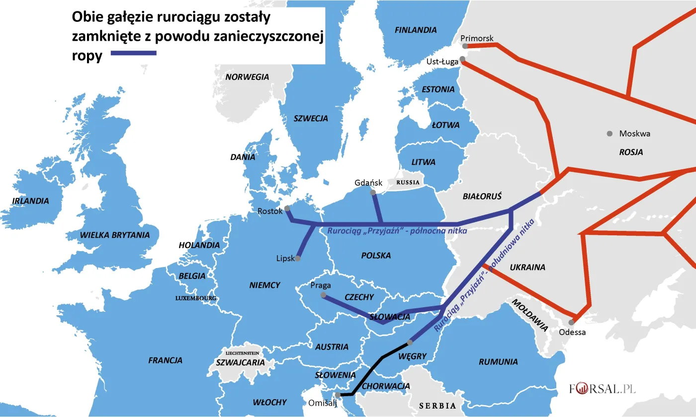 Zanieczyszczona ropa naftowa z Rosji. W Mińsku wypracowano rozwiązanie