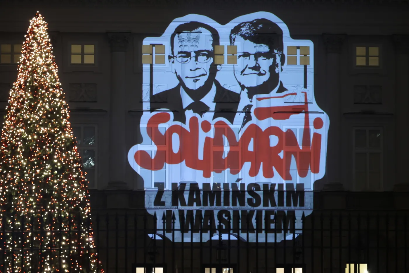Pałac Prezydencki z grafiką 