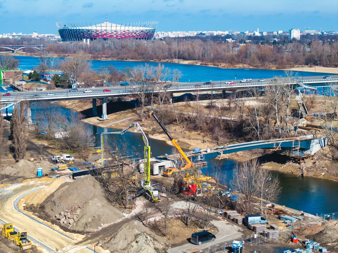 Kładka pieszo-rowerowa w Porcie Czerniakowskim