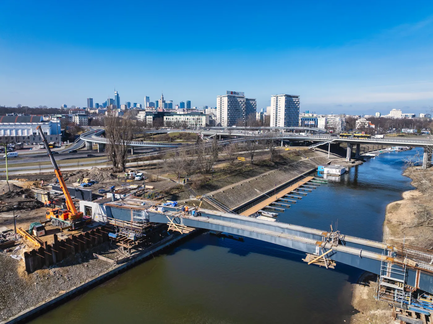 Kładka pieszo-rowerowa w Porcie Czerniakowskim