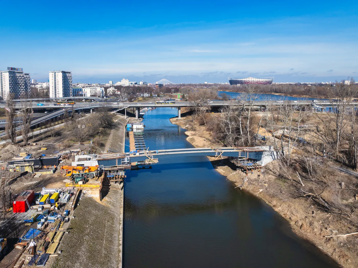 Kładka pieszo-rowerowa w Porcie Czerniakowskim