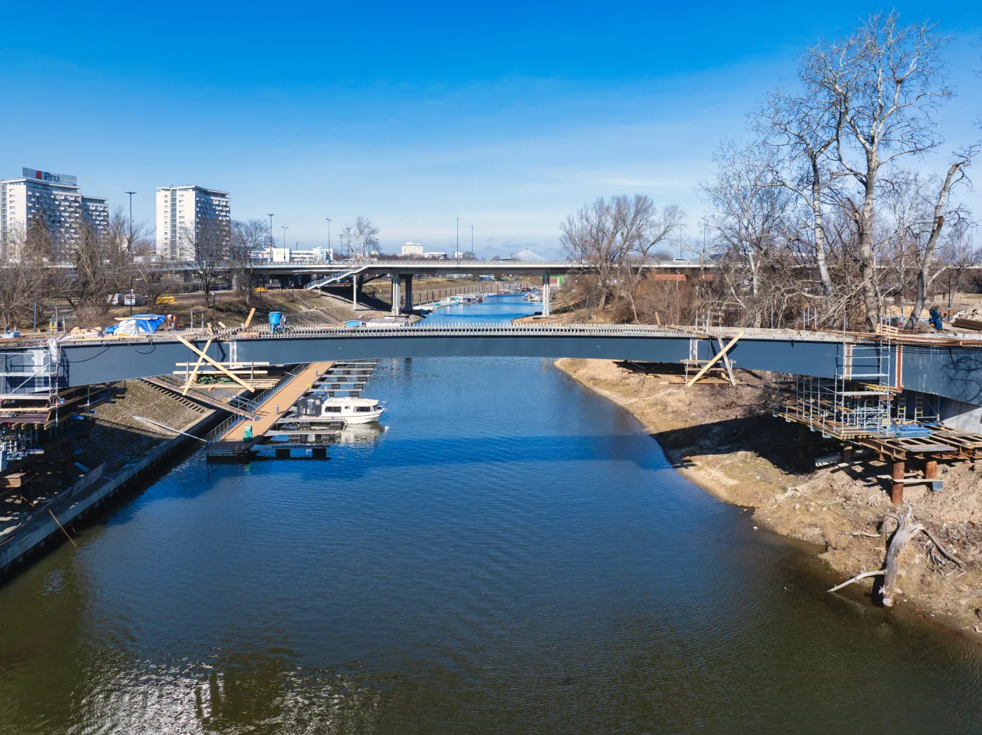 Kładka pieszo-rowerowa w Porcie Czerniakowskim