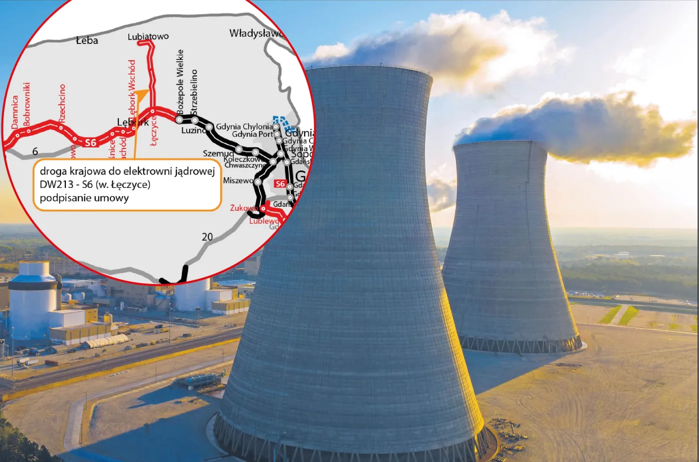 Kluczowa inwestycja w zakresie strategicznej infrastruktury energetycznej. Druga umowa na budowę drogi do pierwszej elektrowni jądrowej w Polsce podpisana [MAPA]