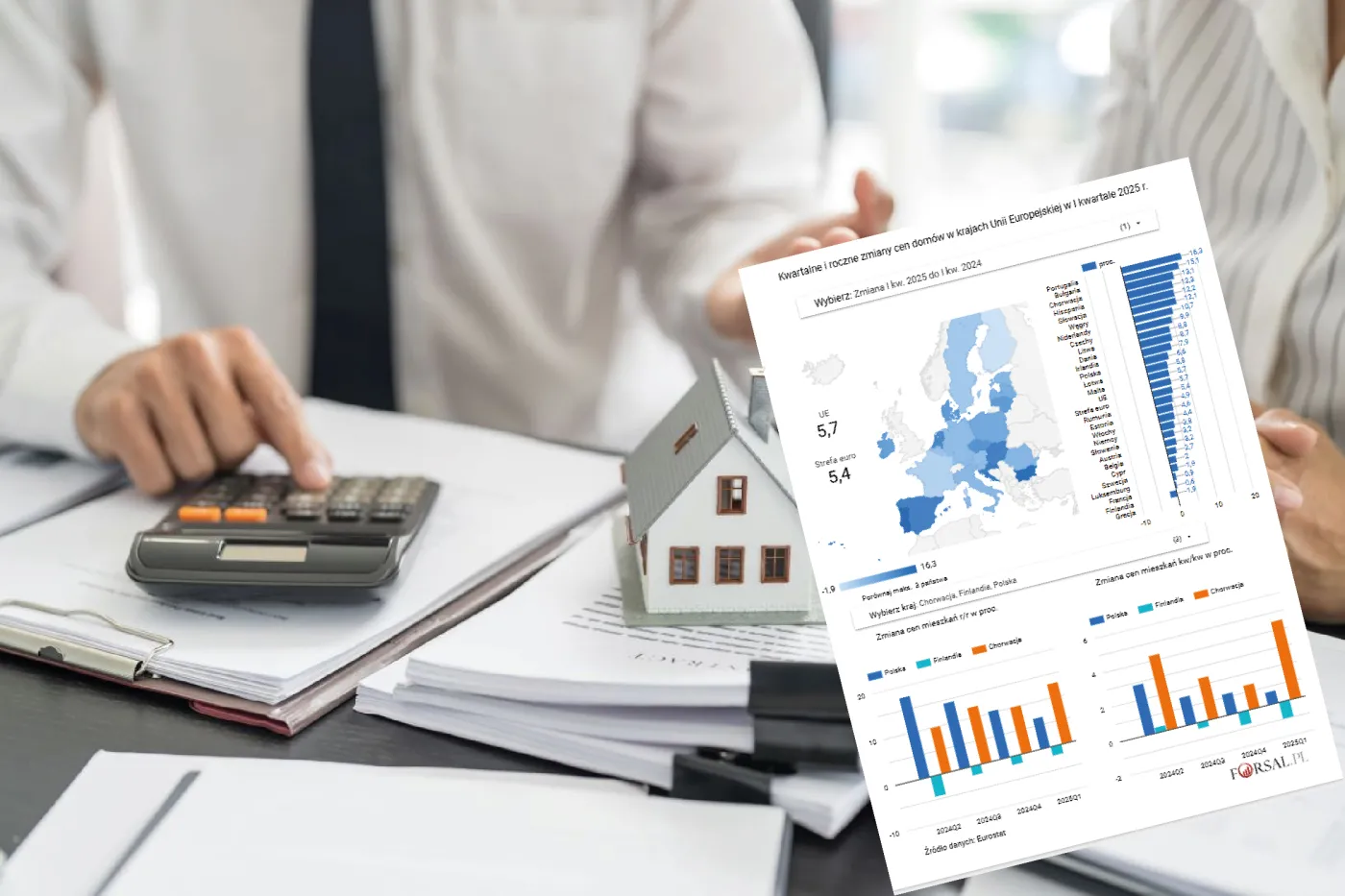 W tych krajach UE ceny mieszkań rosły najszybciej. Polska powyżej średniej unijnej [MAPA]