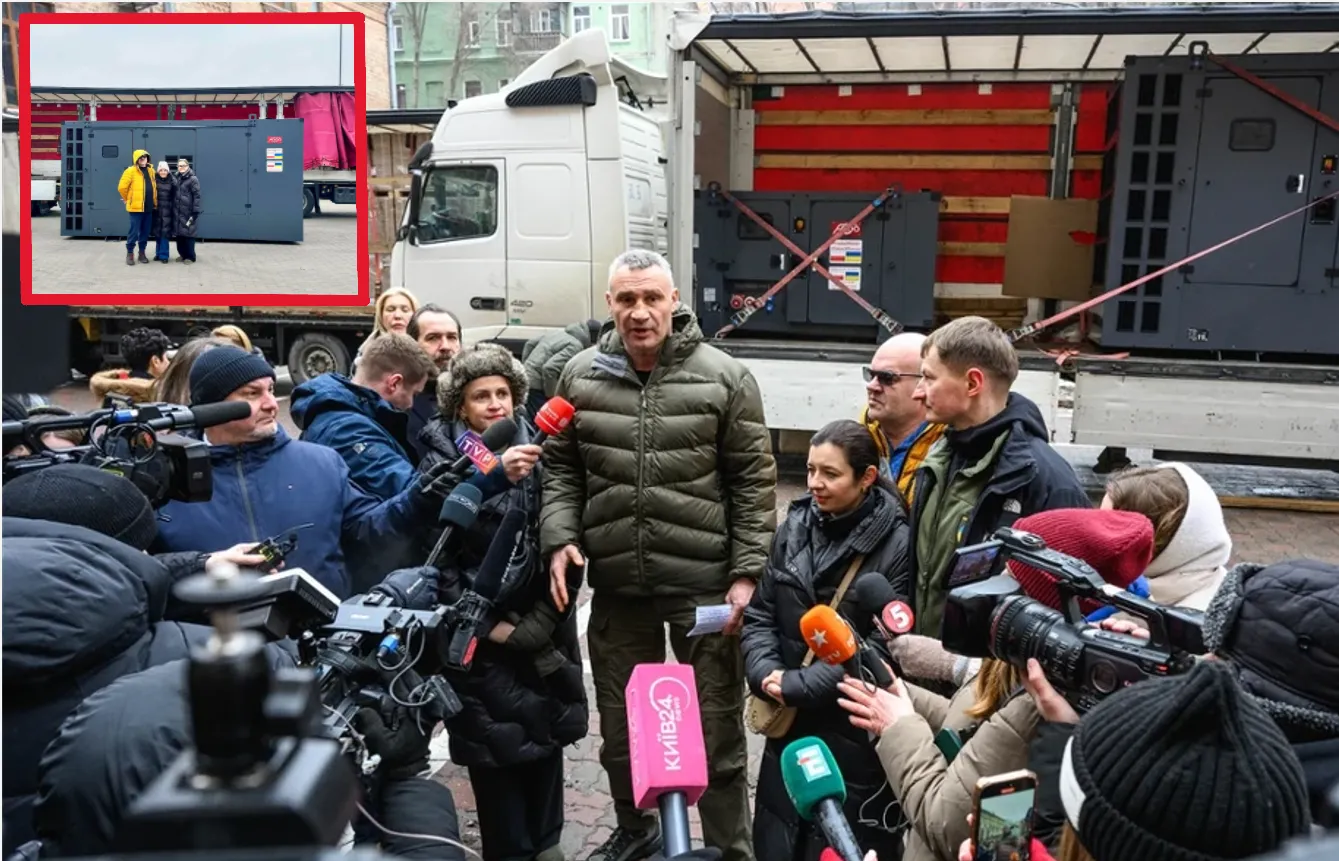 Polska pomoc już w Kijowie! Generatory od Polaków przywitał sam Kliczko.