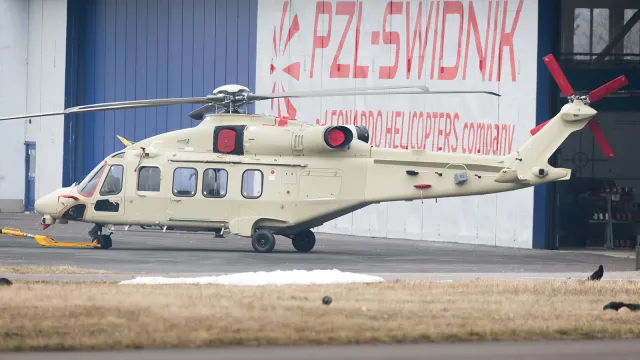 Widok, na który czekaliśmy. Wyprodukowany w Polsce AW149 dostrzeżony w Świdniku