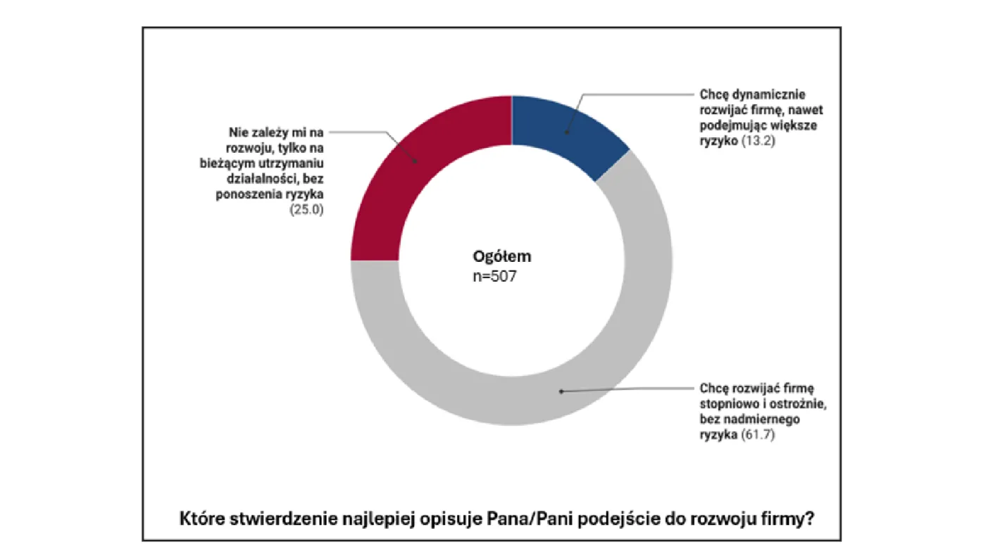 Które stwierdzenie wedle przedsiębiorcy najlepiej oddaje jego podejście do rozwoju firmy