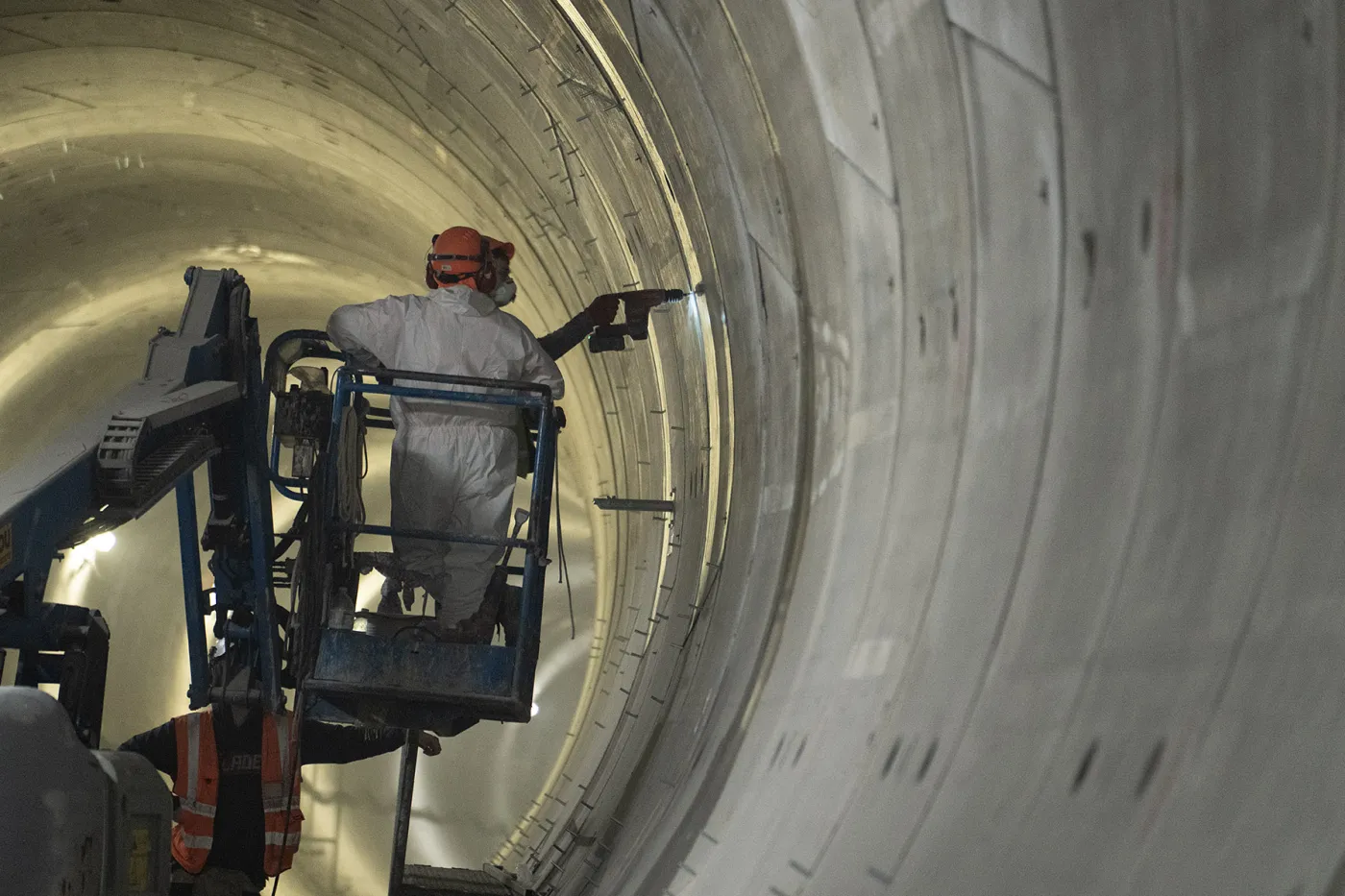 Prace w tunelu linii M2 (fot. Metro Warszawskie)