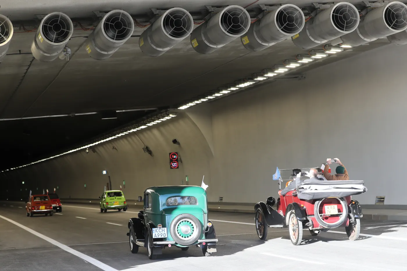 otwarcie tunelu, tunel drogowy w ciągu Zakopianki