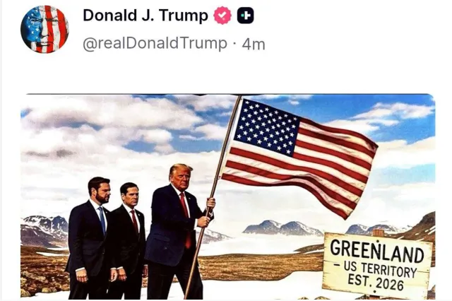 Grenlandia ważniejsza niż Ukraina? Trump publikuje datę przejęcia wyspy