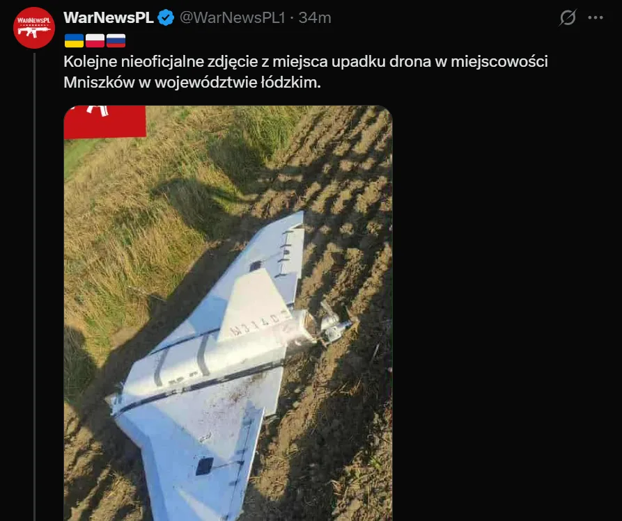 Przykładem stosowania pozornych celów- wabików przez Rosjan jest także stosowania tanich dronów-wabików np. Gerberów. Na zdjęciu znaleziony w Polsce rosyjski dron-wabik.