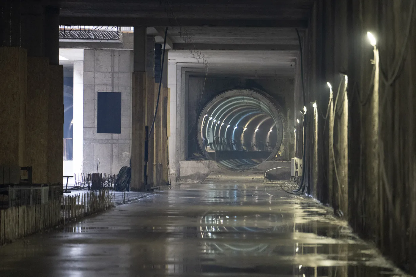 Prace budowlane na linii M2 (fot. Metro Warszawskie)