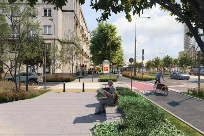 Zielona Marszałkowska. Wizualizacja. Źródło: UM Warszawa