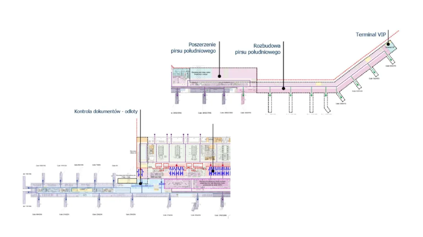 Rozbudowa lotniska Chopina, plany dotyczące terminala
