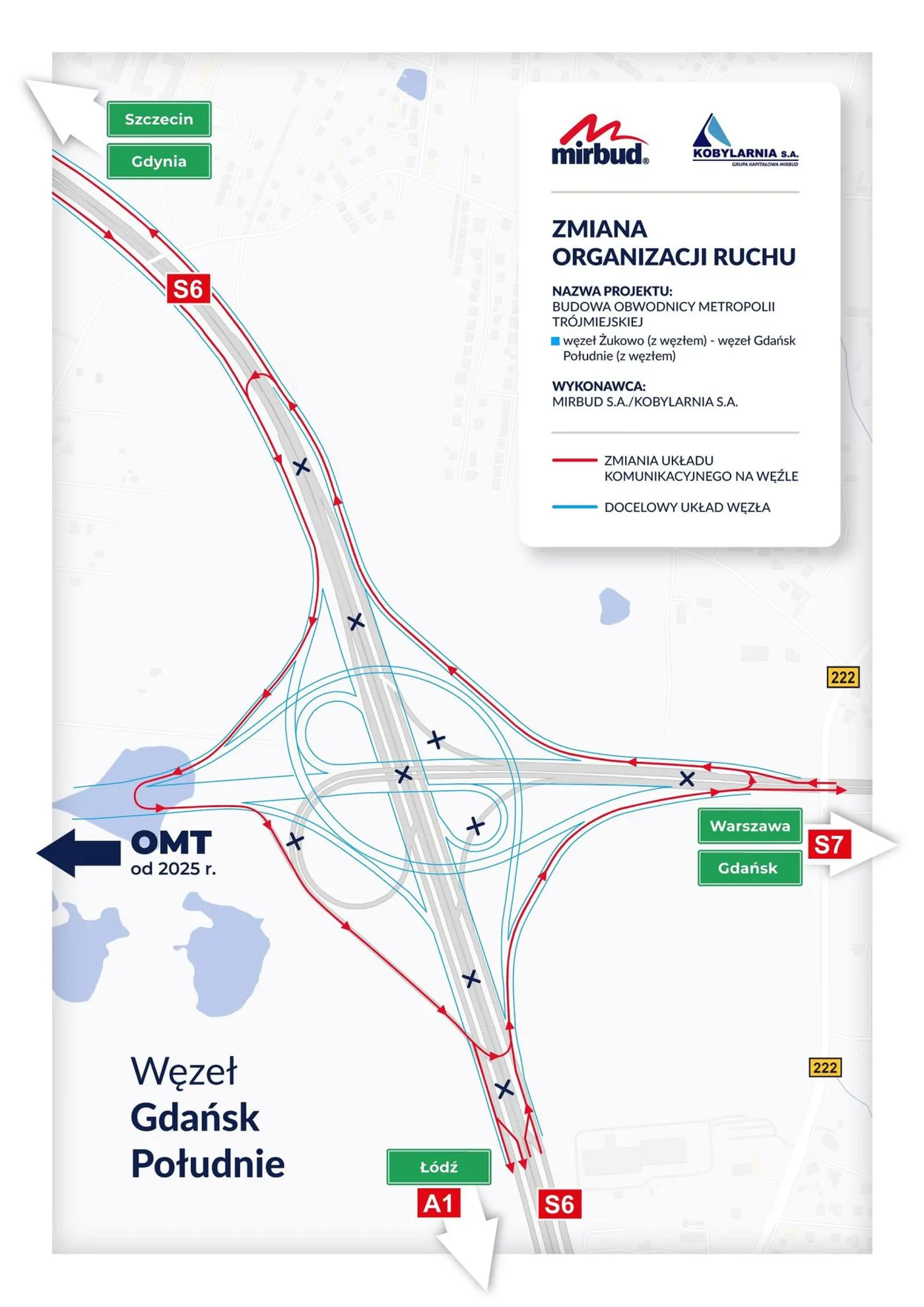 Tymczasowa organizacja ruchu na węźle Gdańsk Południe