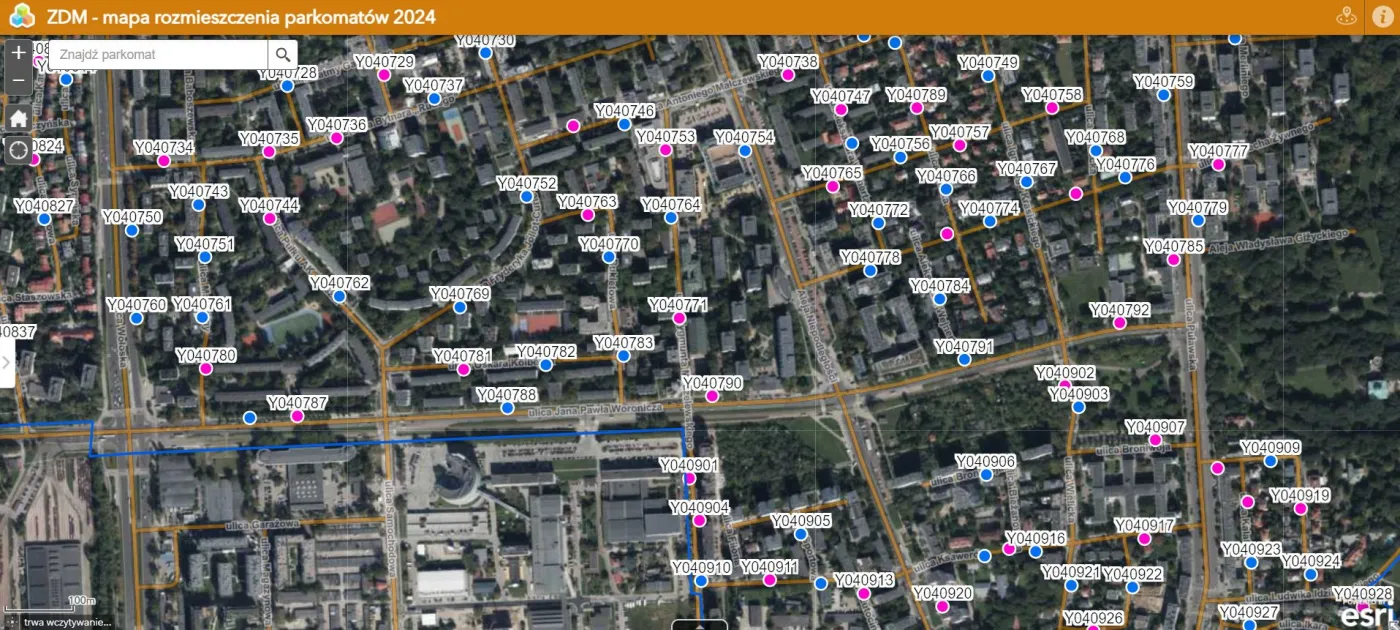 Parkometry na obszarze pomiędzy ul. Wołowską, a u. Puławską