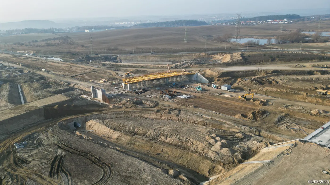 OMT Węzeł Gdańsk Południe - stan budowy na marzec 2025 r.