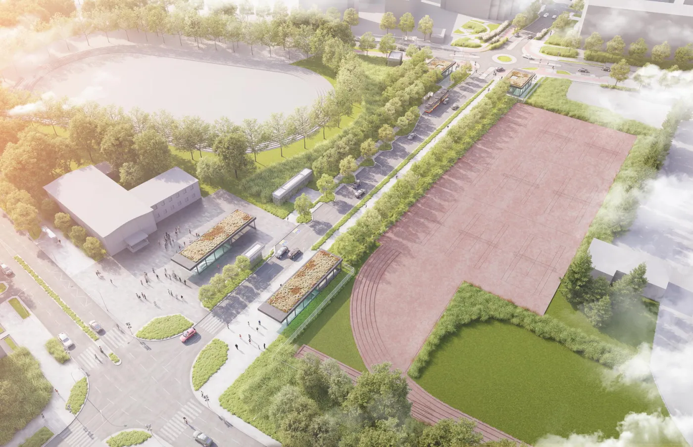 Usytuowanie stacji metra M3 - Mińska (wiz. Metro Warszawskie)